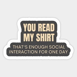 funny tee Sticker